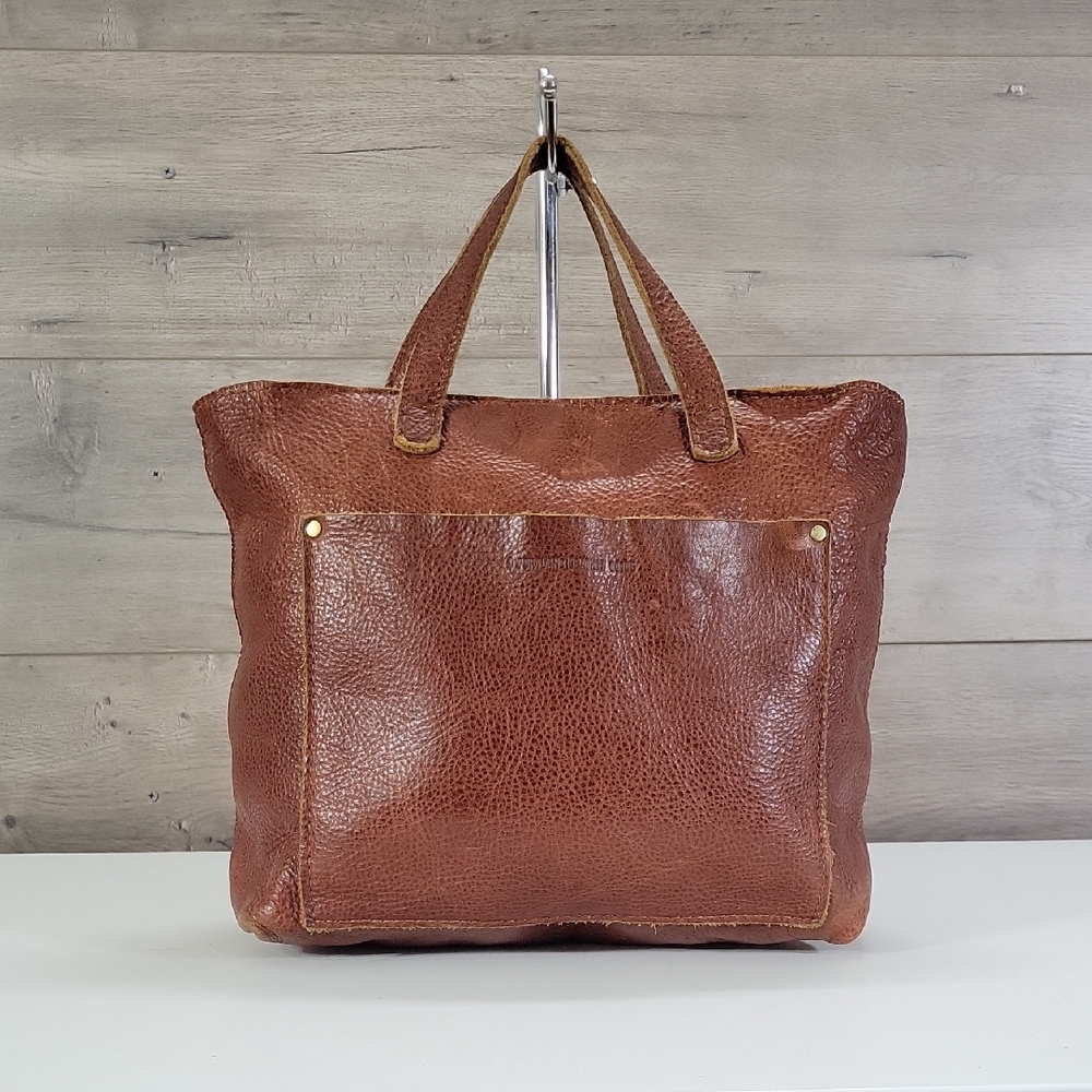 Portland Leather Goods Brown Pebble Leather Tote Bag - Classic Carryall
